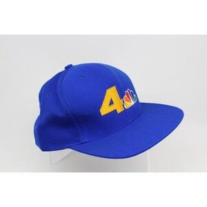 Vintage ABC News Channel 4 Hat Blue Wool Blend Cap Snapback TV Show Sports
